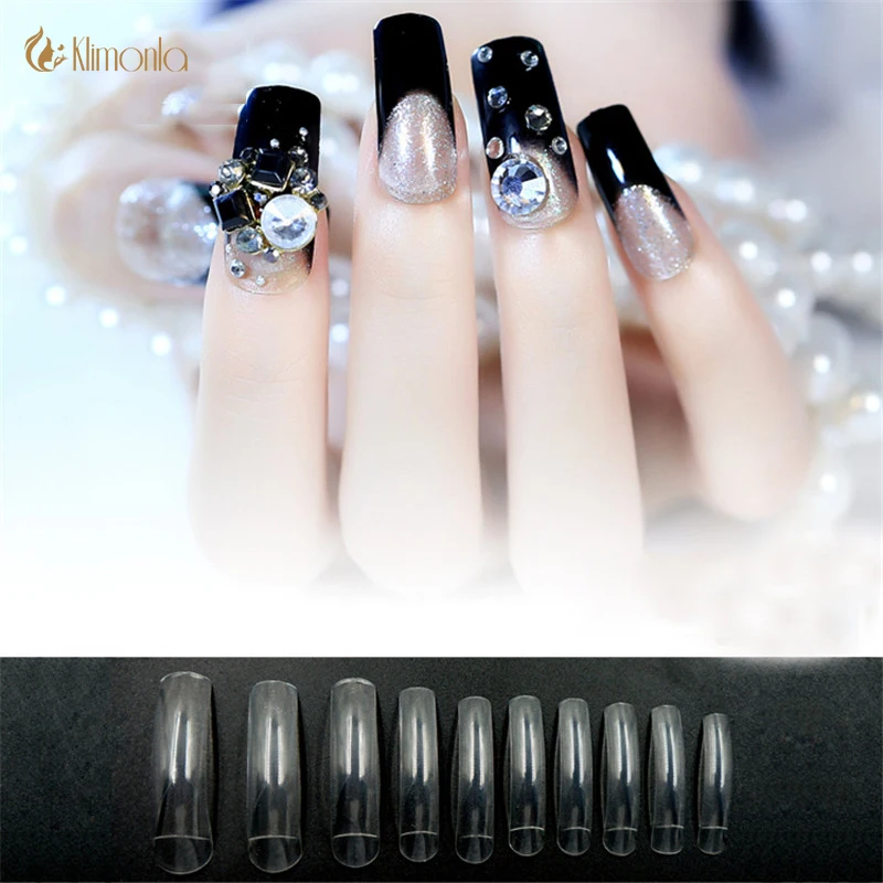 

500pcs/bag False Nails Salon Long Professional Nail Tips Acrylic Artificial Clear/Nature Health DIY Tips Beauty Tool