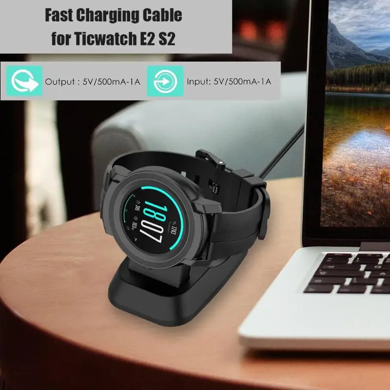 Умный ремешок для часов зарядная док-станция для Ticwatch E2 S2 портативный магнитный держатель зарядное устройство для E2 S2 зарядный кабель Поддержка функции передачи данных