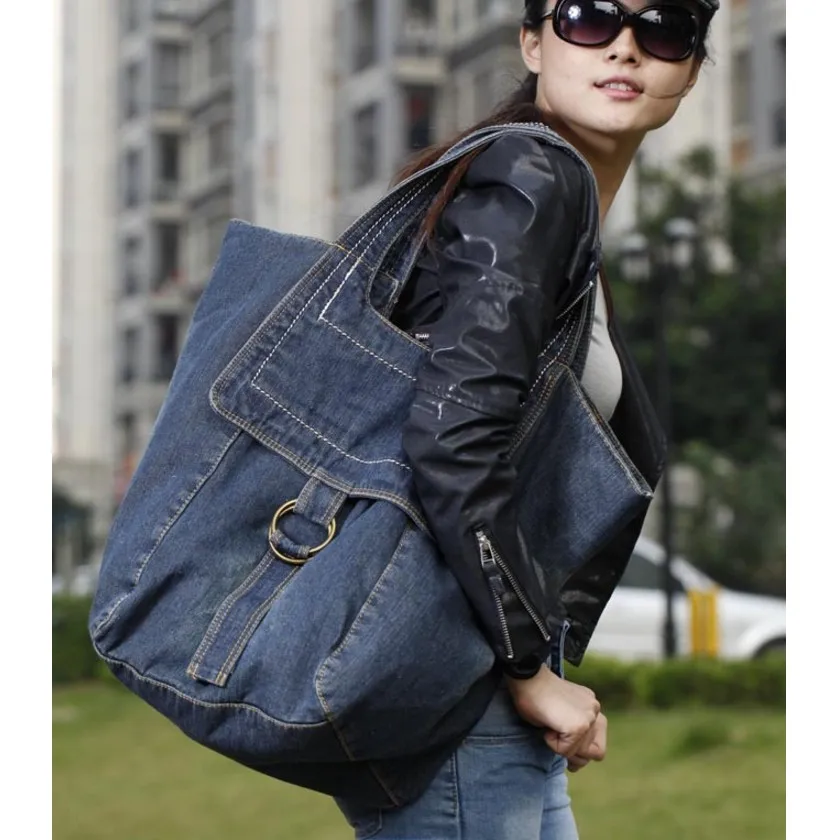 

KUJING Ladies' Handbags High Quality Denim Large Capacity Women's Bags Luxury Women Casual Canvas Bags Hot Women's Shoulder Bags