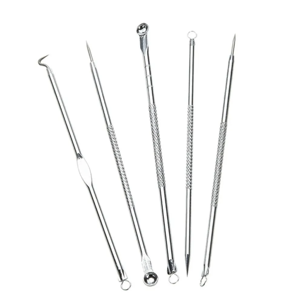 5Pcs Face Washing Product Blackhead Comedone Acne Pimple Blemish Extractor Remover Stainless Needles Care | Красота и здоровье