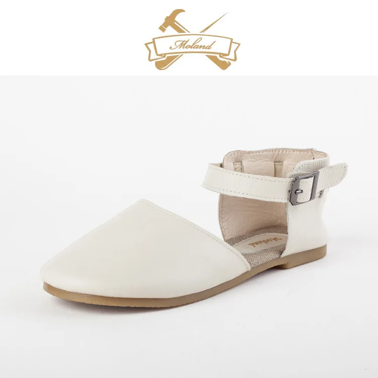 

Women's Shoes Cotton Manual Cowhide Sandals Flat Bottom Women's Shoes