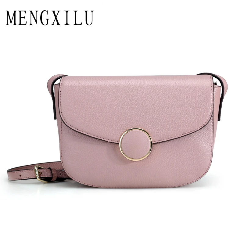 MENGXILU Real Split Leather Crossbody Bags for Women Messenger Bag Handbags Women Famous Brands Shoulder Bag Ladies Sac A Main