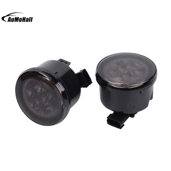 

2x Front Grill LED Turning Signal Lights Indicator For Jeep Wrangler JK 07-16