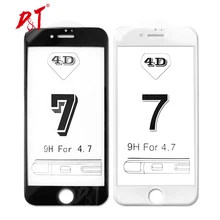 4D для iPhone 7 Plus защитное стекло полное покрытие (3D обновленный) закаленное стекло пленка для iPhone 6 6 S 6 Plus край Полный Экран крышка