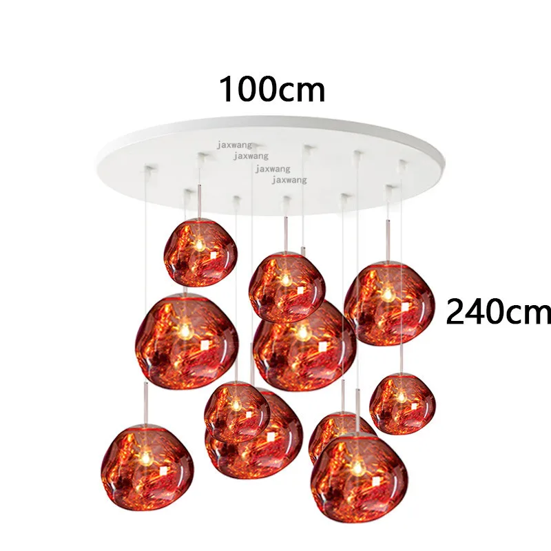 Современное светодиодное стекло Современные подвесные потолочные светильники подвесные светильники бар Гостиная ресторан в ожидании освещение расплава вулканической лавы - Цвет корпуса: G