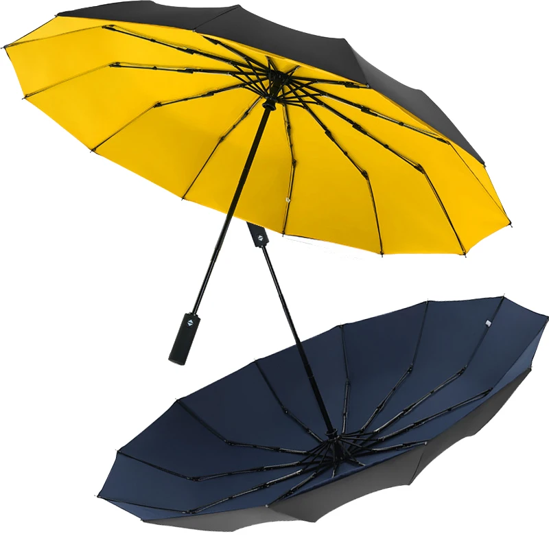 Ceny 2019 Big Business parasole deszcz kobiety mężczyzna w pełni automatyczny Parasol 12 żeber mężczyźni potrójne Parasol mężczyzna duże Paraguas Plegable