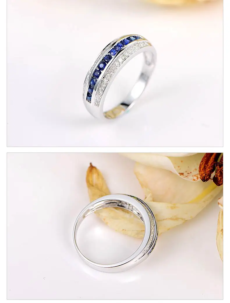 AINUOSHI, круглая огранка, синяя Sona, Свадебные обручальные кольца, 925 пробы, серебряные, для девушек, юбилей, для влюбленных, для вечеринки, ювелирные изделия, подарки