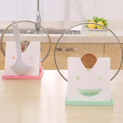 

Multi-functional kitchen treasures cooking tools Smiling face foldable pot pad rack 14*15*12.7cm free shipping