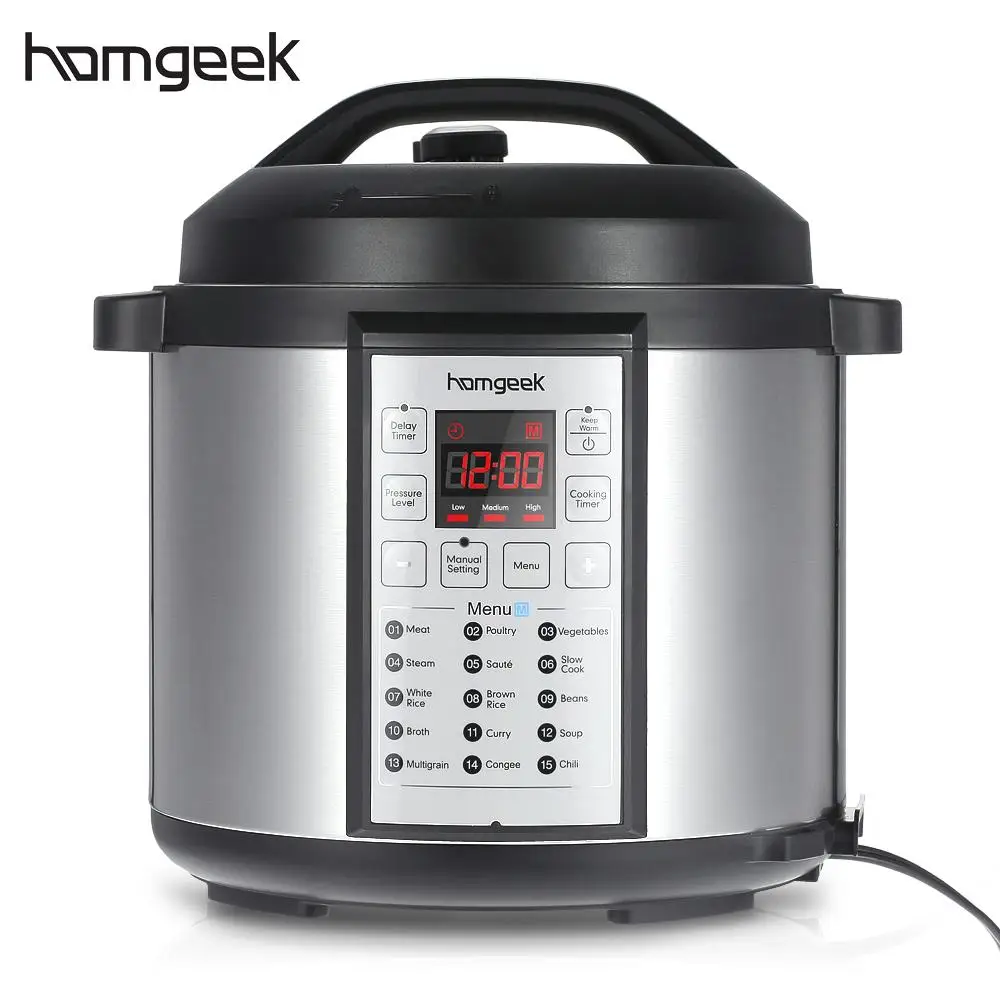 

Homgeek 1000W Professional Pressure Cooker Slow Cooker Rice Cooker Multifunctional Cooker Household Electrical Appliances