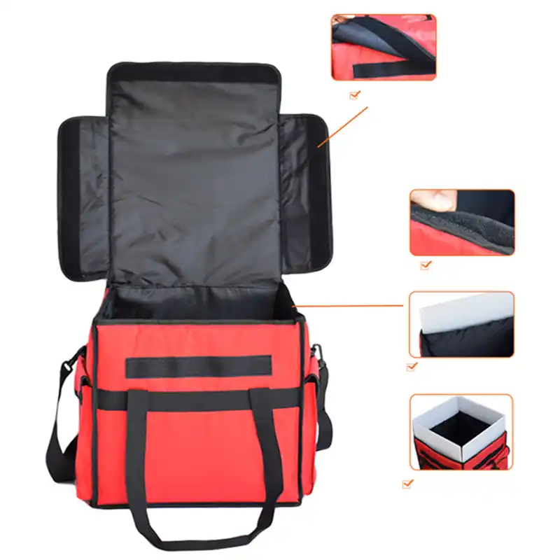 12v Pizza Insulation Package Thermostat Heated Suitcase Ice Pack Travel Takeaway Box Lunch Bag Food Delivery Handbag Waterproof