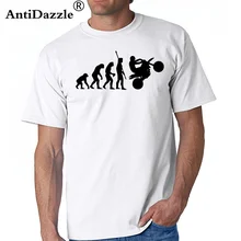 Мода человека Dirtbike Эволюция Забавные футболки для мужчин супер мотоцикл гоночный автомобиль футболка с рисунком на заказ подарок отца KTM хип хоп футболки