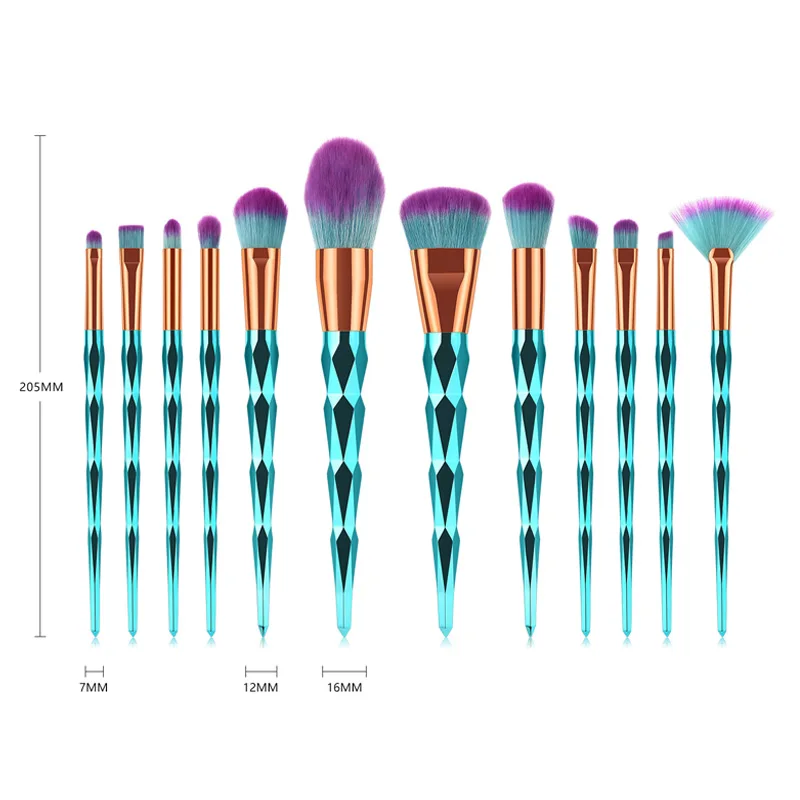 SinSo 12/20 Pcs Professional Makeup Brushes Set Unicorn Diamond Make Up Brushes Tools Foundation Eye Cosmetics Makeup Brush Kit