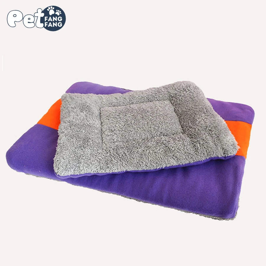 Large Dog Beds Purple Warm Soft Blanket For Small Medium Pet Cat