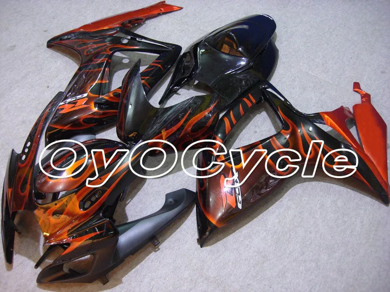 

For 06-07 Suzuki GSXR600 GSXR750 K6 K7 GSXR 600 750 Injection Motorcycle ABS Fairing Bodywork Kit 2006 2007 Black Orange