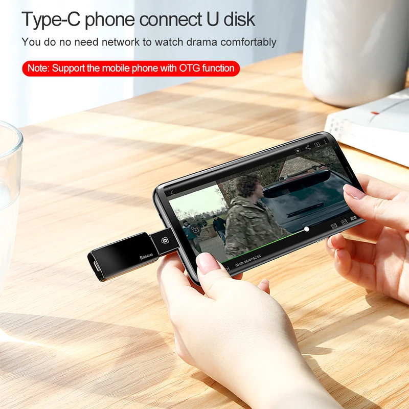 Baseus OTG usb type C адаптер USB к type-c конвертер данных type-c OTG адаптер для samsung S9 S8 Xiaomi Tablet USB-C зарядное устройство