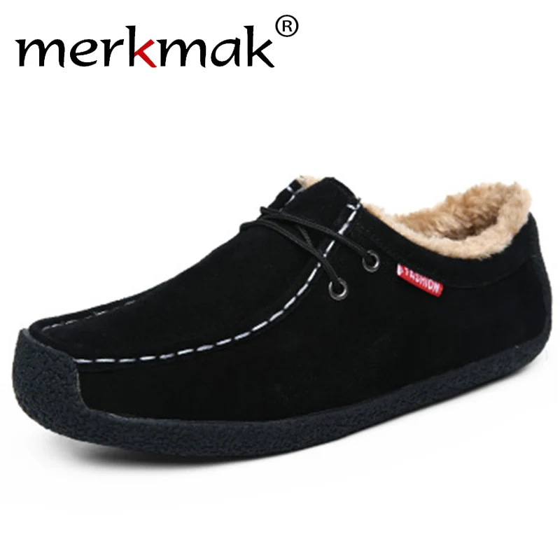 En Ligne Merkmak Mode Hiver Chaud Hommes De Fourrure Chaussures Confort Suede En Cuir Chaussures Homme En Peluche Espadrilles Occasionnelles Douces Mocassins Plus La Taille 39 51