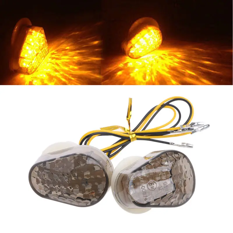 

YAM Motorcycle 15-LED Turn Signal Light Blinker Smoke Flush Mount For HONDA for YAMAHA