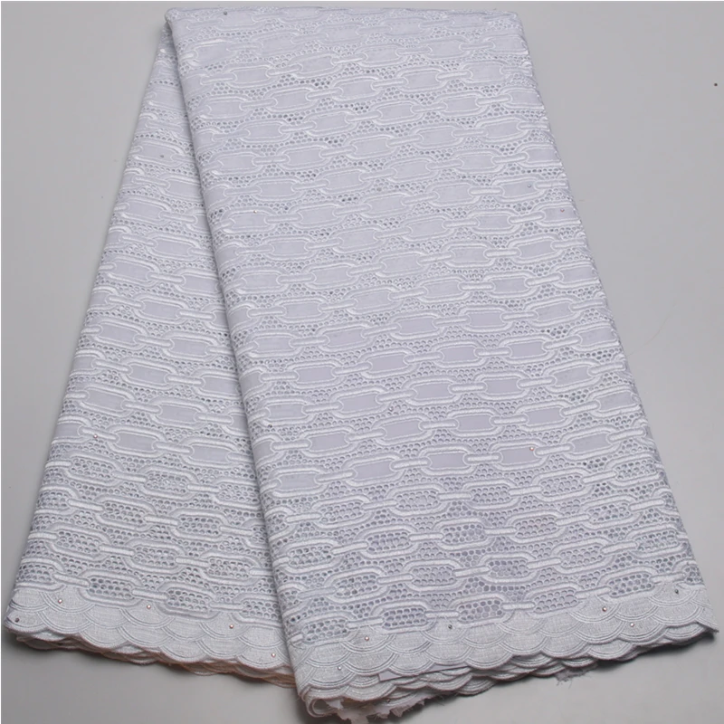 

2017 Lastest High Quality Swiss Voile Lace African Voile Swiss Lace Fabric for bridal clothes 100% Cotton Voile Lace NA406B-8
