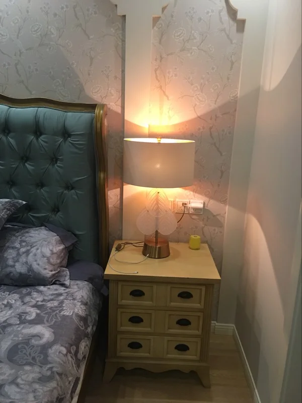 Conduziu a Lâmpada de Mesa para Sala Folha de Vidro Luxo Arte Deco Estar Única Pvc Tons Lâmpada Mesa Estudo Sala Leitura Luz Lamparas 18 Cheap Luminária de mesa
