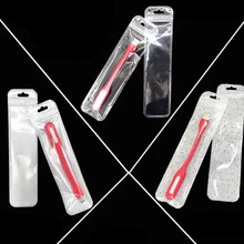 50 шт Пластиковые длинные белые/прозрачные пакеты для розничной упаковки Ziplock сумка для хранения на молнии посылка отверстие для вилки ложки