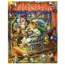 Алмазная вышивка, Санта Клаус подарки, полный, горный хрусталь, 5D, поделки алмазов картина пользовательские, вышивка крестом, алмазная мозаика, домашний декор C133