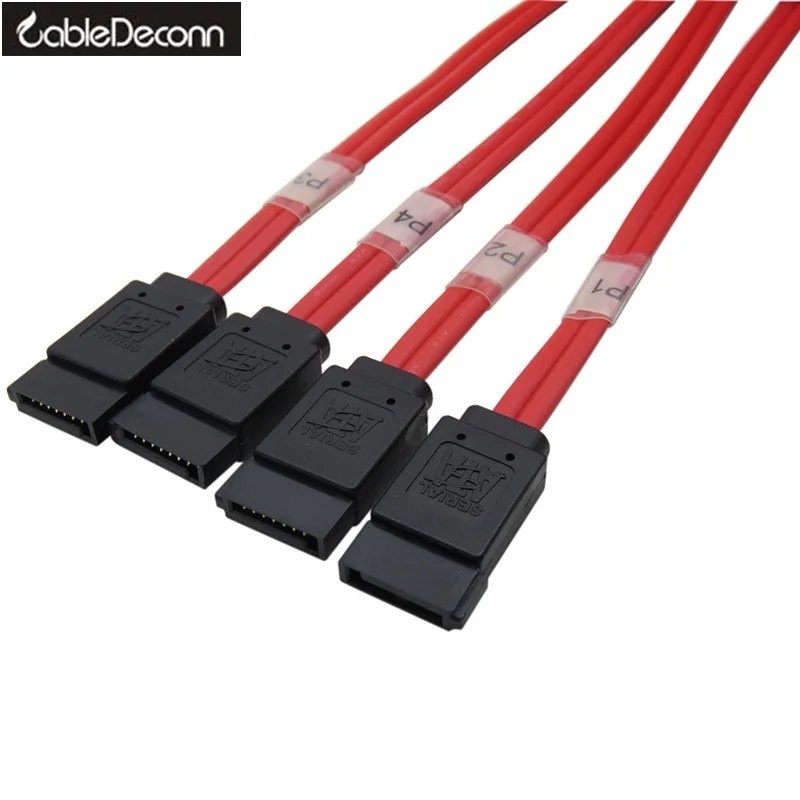 Mini sas 36 P SFF-8087 хоста до 4 SATA 7 Булавки данных HDD кабель целевой жесткий диск данных красный кабель 1 м