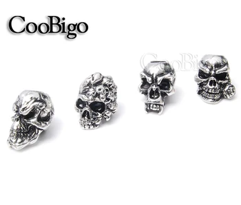 

100pcs Skull Beads Paracord Bracelet Knife Lanyards Zipper Pull Molle Tactical Backpack Travel Kits #FLQ077/78/79/80-S(Mix-s)