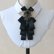 Модные Для мужчин Свадебная вечеринка подарок вырезом рубашка с воротником галстук-бабочка ручной работы Роскошная бабочка шафер, свадебная горный хрусталь галстук-бабочка