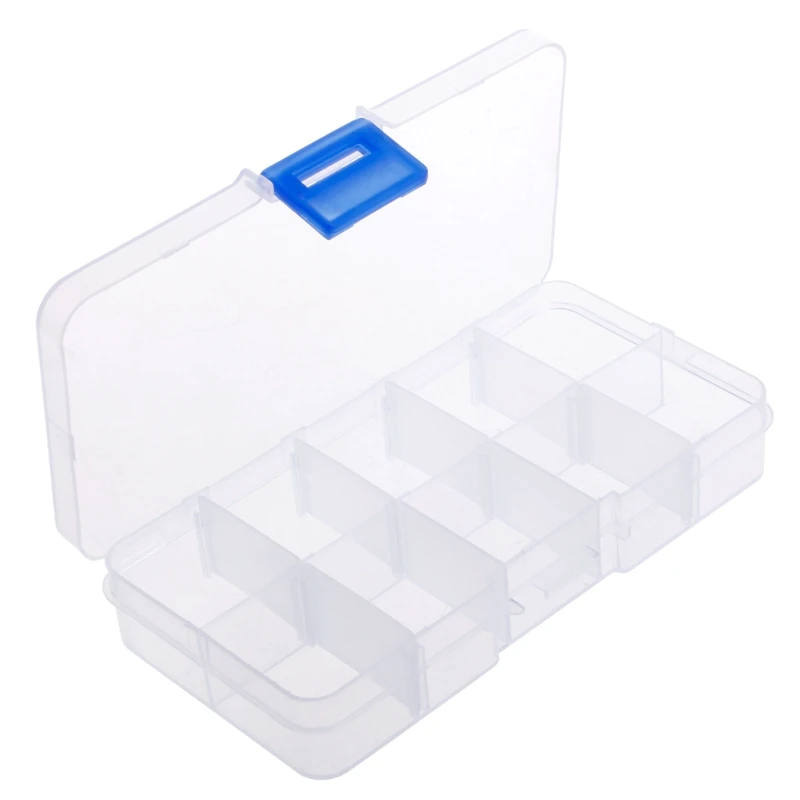 

Fishing Lures Hook Bait Plastic Storage Box Adjustable Case Tackle Accessory