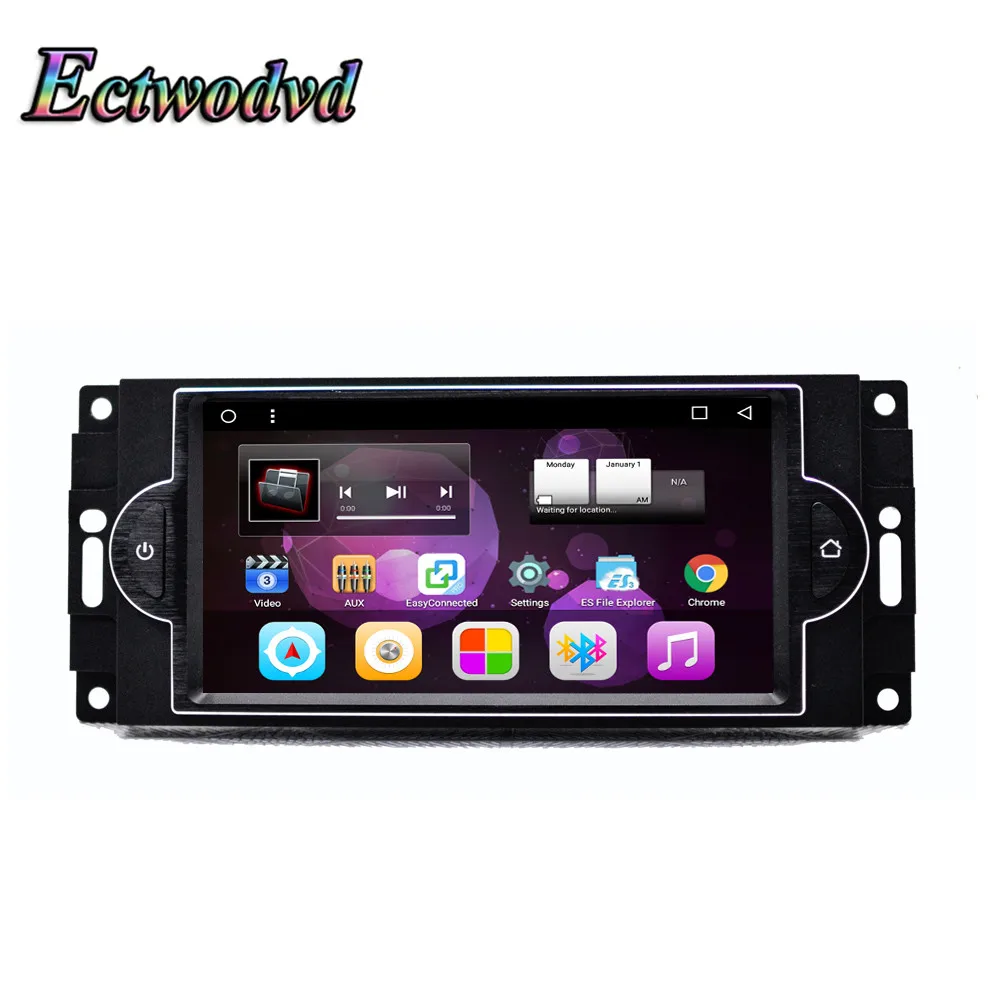 Best Ectwodvd 6.95inch Octa Core Android 8.1 Car DVD GPS Navigation Radio Stereo for Jeep Commander 2005 2006 2007 2008 2009 2010 1