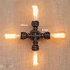 Retro Industrial Wall Lamp Vintage iron rust Water pipe Lamps E27 Loft Light Plated Indoor Lighting Home bedroom restaurant Deco ► Photo 2/6