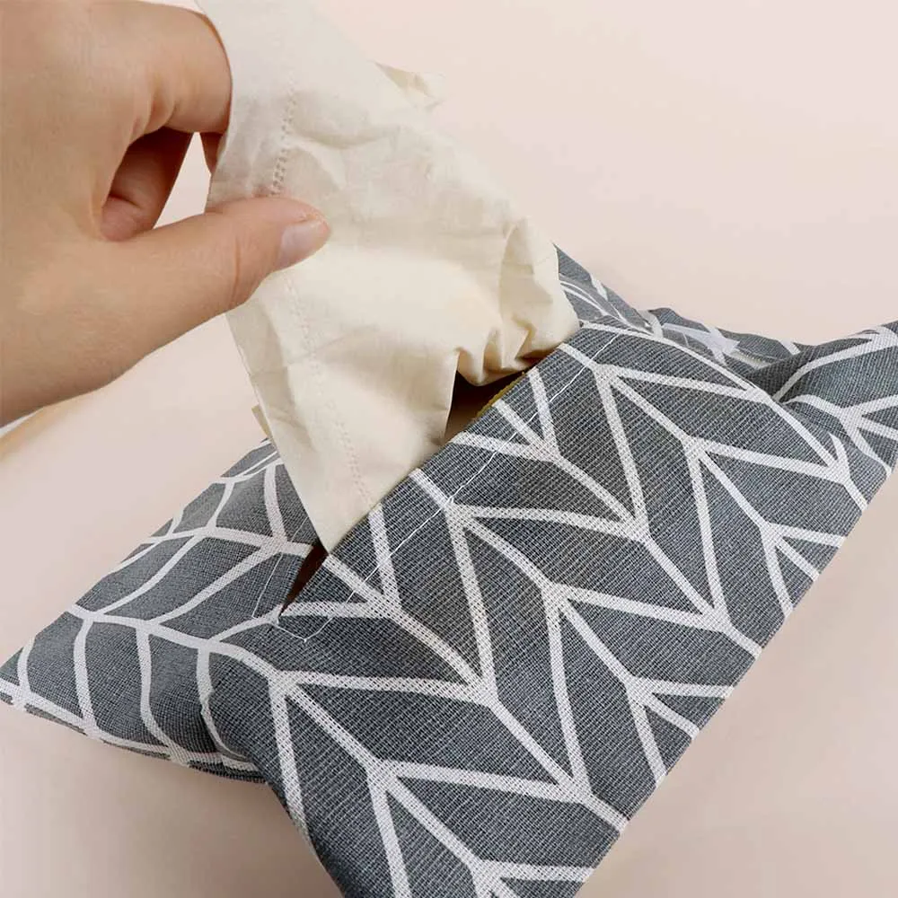 

1 Pcs Creative Japanese Style Cotton Linen Paper Towel Paper Bag Paper Bag Cloth Durable Car Tissue Box Paper Box