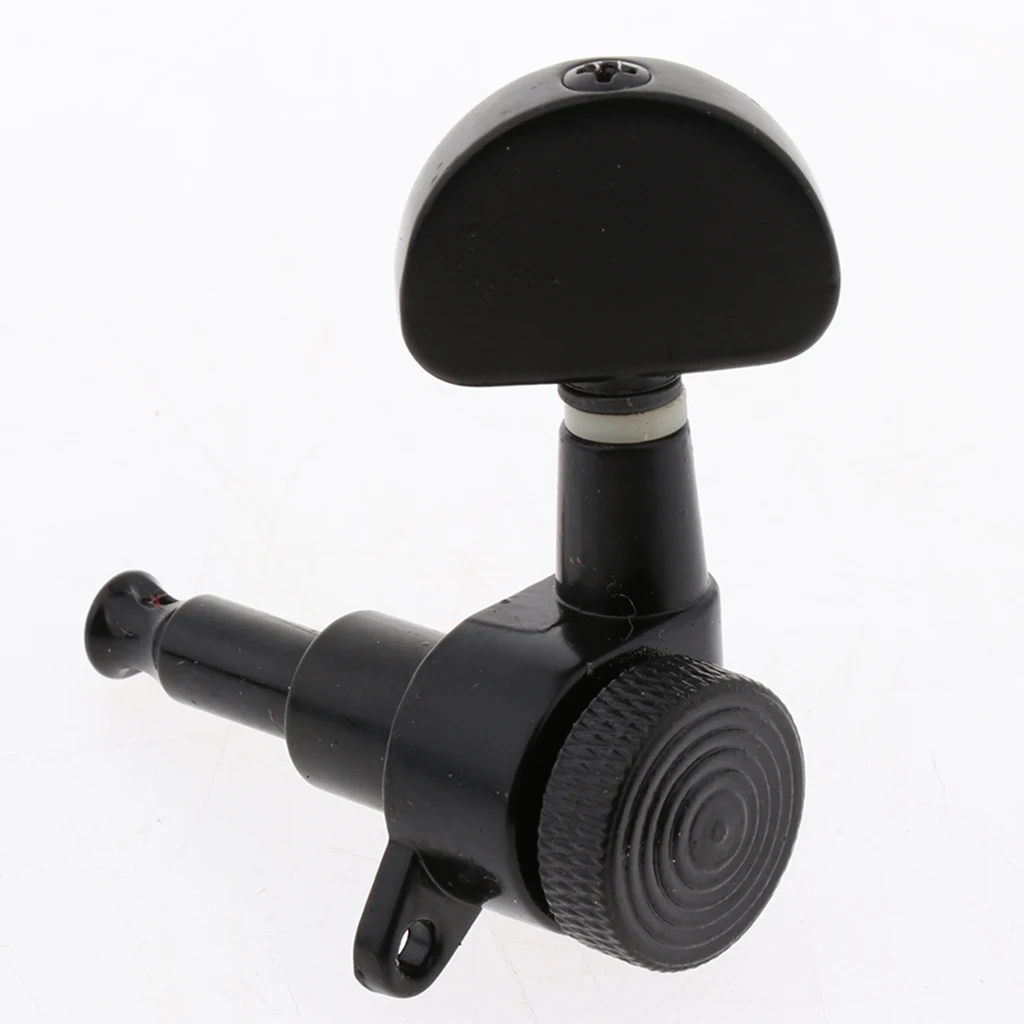 3R3L Locked String Tuning Pegs Keys Tuners Machine Heads for Steel String/Electric Guitars Acces-Black