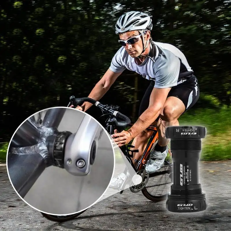 GUB C68 Ceramic Bearing Thread Type Bicycle Bottom Bracket Set Axis