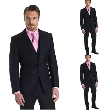 

Custom Made Groom Tuxedo 3 Colors Groomsmen Notch Lapel Wedding/Dinner Suits Best Man Bridegroom (Jacket+Pants+Tie+Vest) B167
