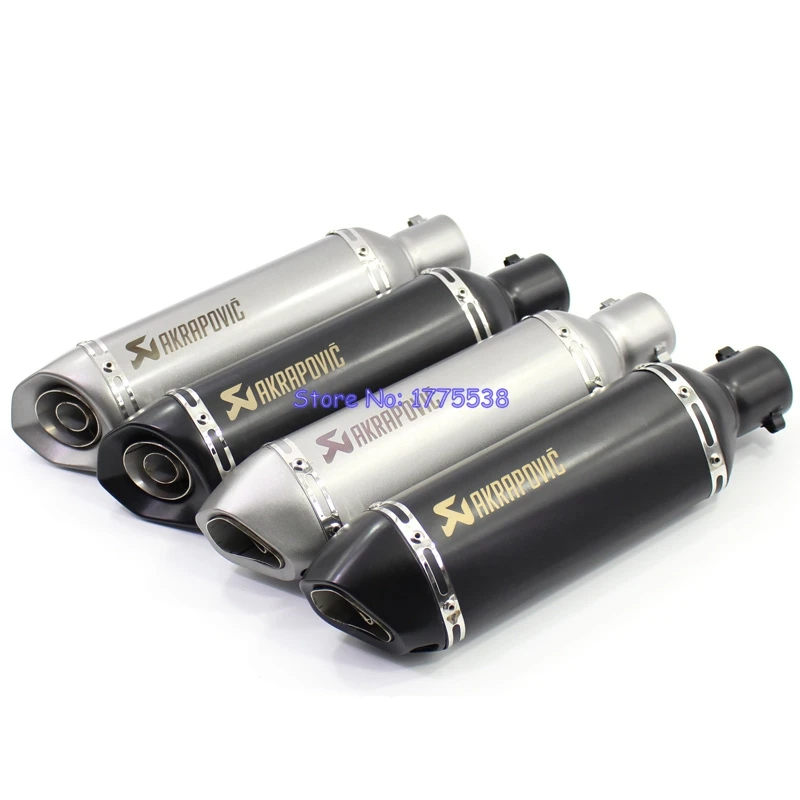 PHULEOVEO ID51mm L380mm Laser Mark Motorbike Exhaust Pipe Universal