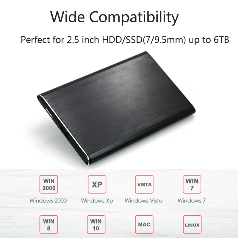 Внешний корпус для жесткого диска Sata3 на USB3.0 2 5 дюйма SSD бокс SATA III 6 Гбит/с UASP чехол