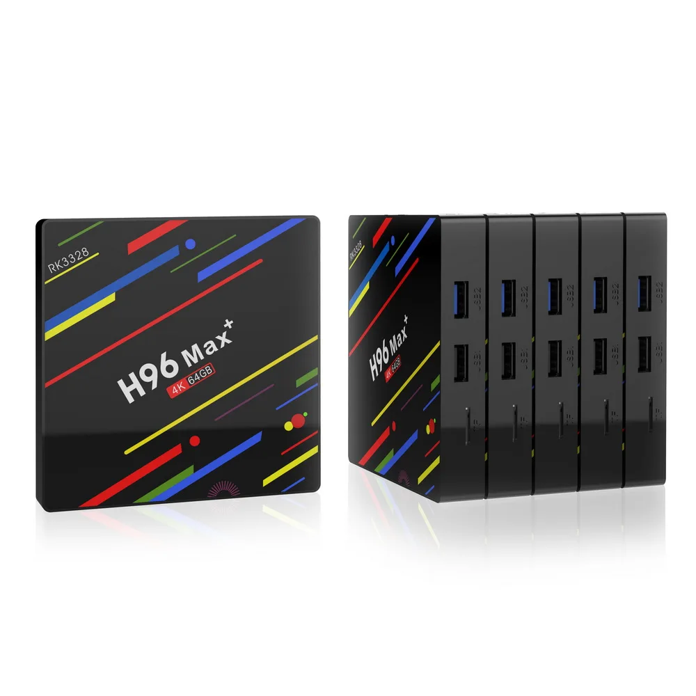 H96 MAX+ Смарт ТВ приставка Android 8,1 RK3328 4 Гб 64 Гб приставка HDR10 USB3.0 2,4G/5G WiFi 4K H.265 HD Смарт медиаплеер