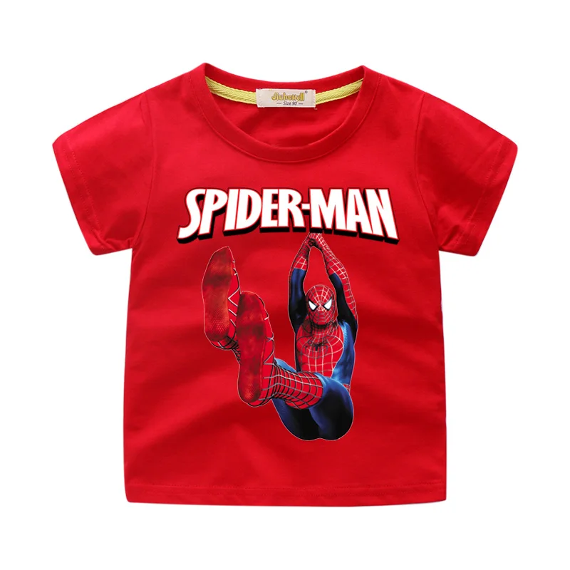 Children Spiderman Clothes Boys Kids Summer Cartoon 3D Funny Print T-shirts Tshirt Girls White Casual Tee Top Costume 2019 WJ210 (8)