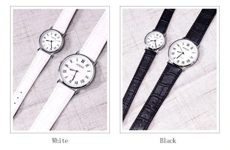 KEVIN KV 2pcs Fashion Leather Couple Watch Men Women Watches Students Gift Simple Quartz Wrist Watch Girls Boys Dropshipping