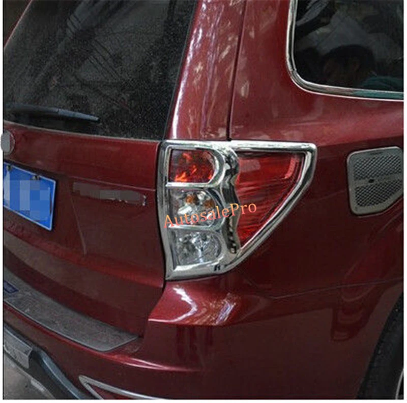 ABS Chrome Rear Tail Light trunk gate Lamp Cover Trim 2pcs For Subaru