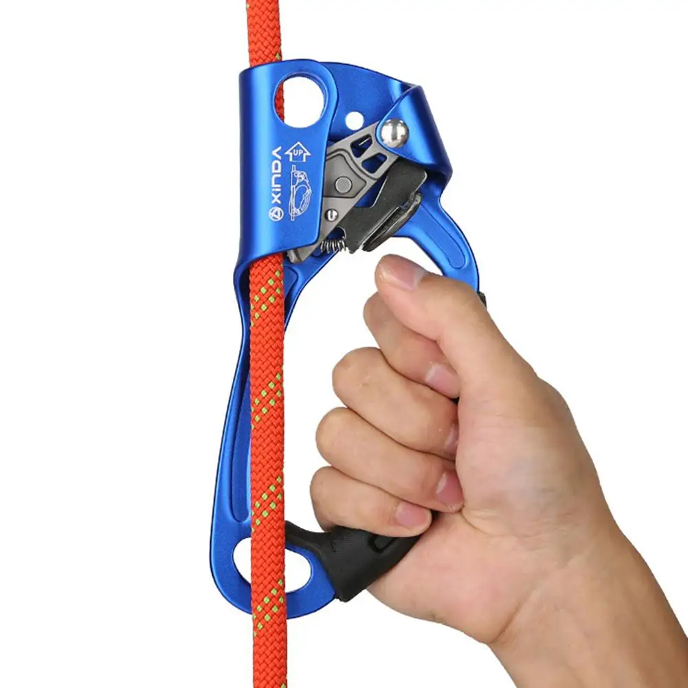 

Rock Climbing Right Hand Ascender Ascension Riser 8-13mm Rope Clamp for Mountaineering Caving Rope Ascents Gear Equipment