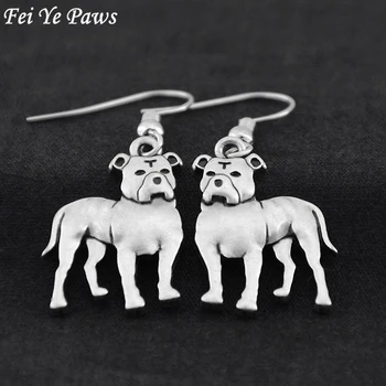 

Fei Ye Paws Vintage Floppy Ears Pit Bull Dog Drop Earrings Big Pitbull Earrings For Women Earings fashion Jewelry 2017