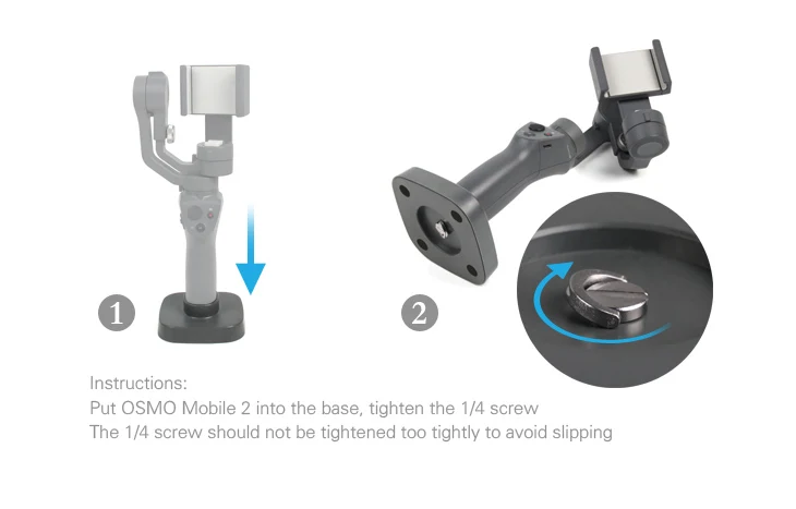 Портативная база для DJI Osmo Mobile 2 ручной карданный Стабилизатор камеры держатель на столах Часть Аксессуары
