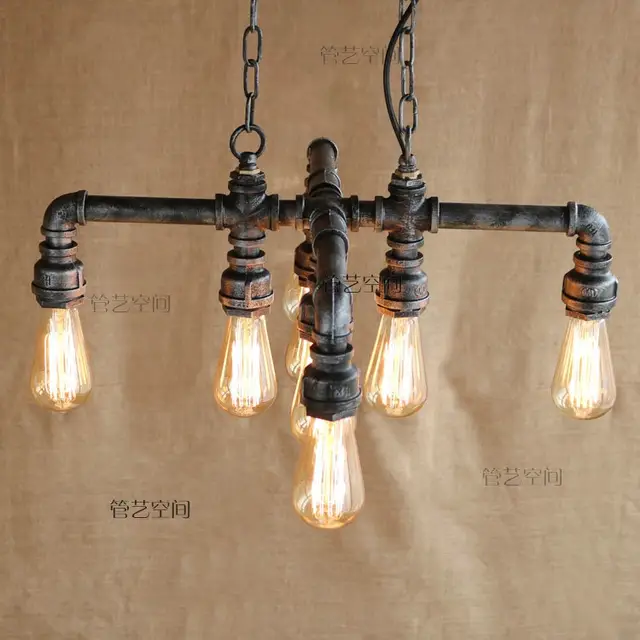 Water Pipe Steampunk Vintage Pendant Lights For Dining Steampunk Vintage Pendant Lights