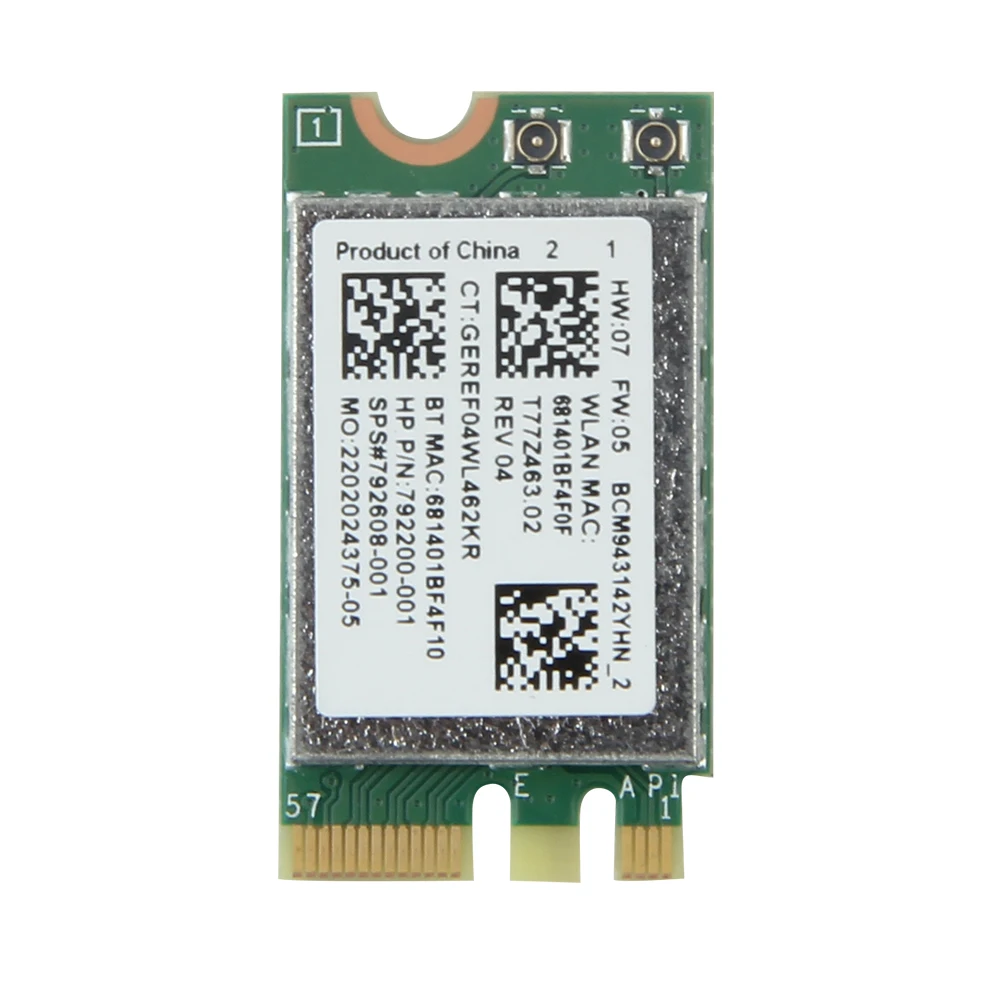 150 Мбит/с для Broadcom BCM943142Y M.2 NGFF Wireless N 2 4 ГГц 802.11b/g/n Bluetooth 0 сетевая мини PCI E Wifi карта|hp