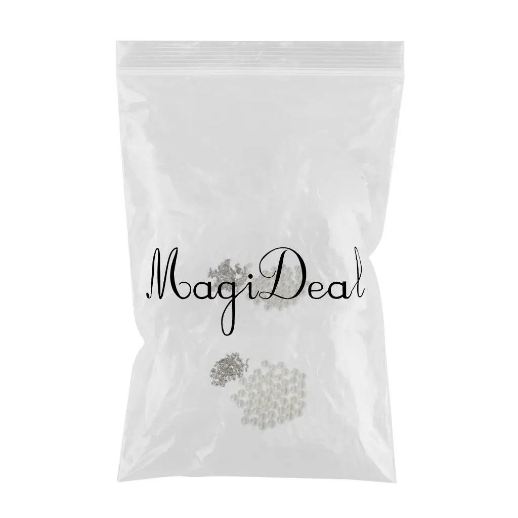 100 Sets Screw Plastic Pearl Stud Leathercraft Rivets For DIY Dress Jeans Clothing Decor 6mm 10mm