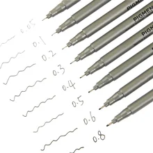1pcs Water Based Brush Markers Different Size Pigment Liner Triangular Fineliner Pens For Art Supplies Stationery