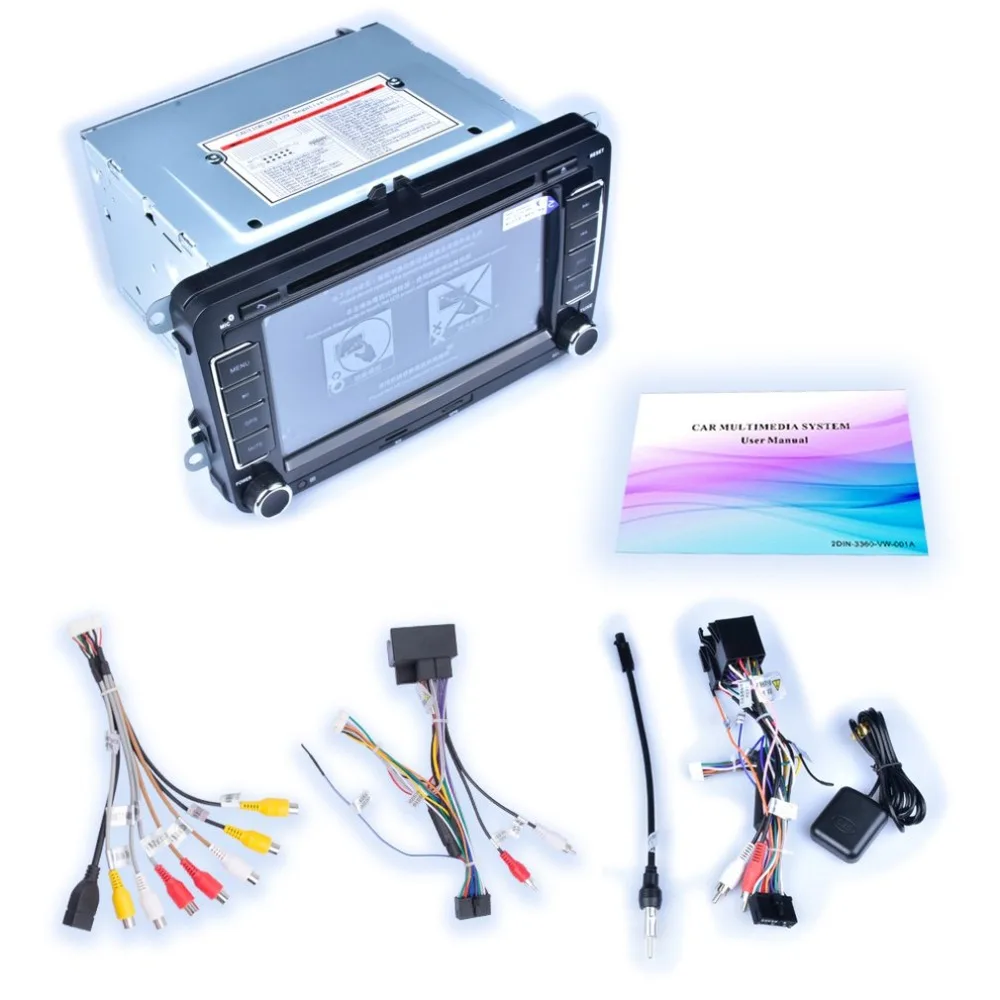 

7 inch 2DIN Car DVD Player Auto Stereo FM/AM Radio GPS Navigation Unit Multimedia Player with Camera Support TF USB