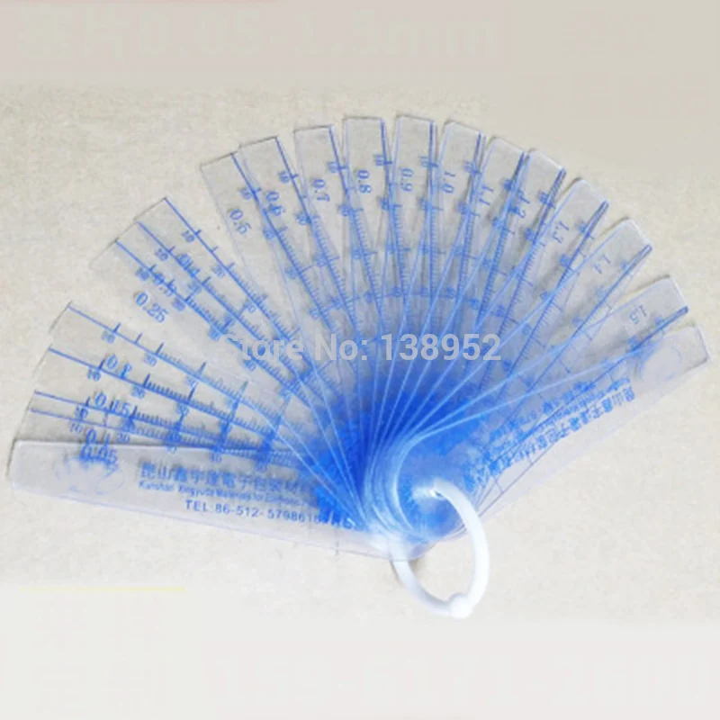 Пластиковый измерительный щуп пластиковые пробки 0,05-1,5 мм 18 толщиномер листа